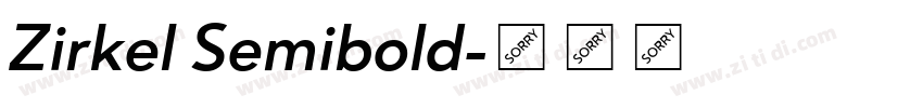 Zirkel Semibold字体转换